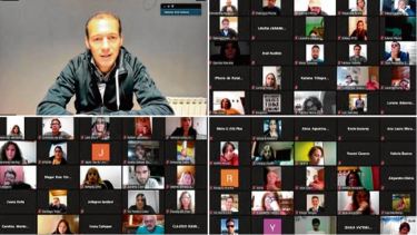 Al menos 629 participantes reunió el Zoom del partido.
