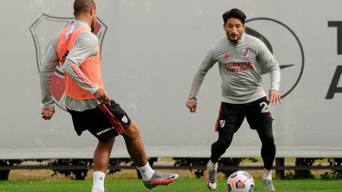 Milton Casco y Jonatan Maidana, dos de los jugadores disponibles de Gallardo.