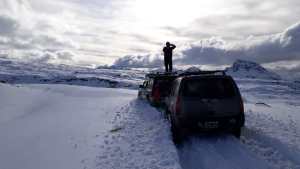 Video: así llegaron a Copahue durante la primera gran nevada del año