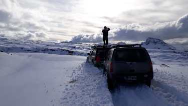 Video: así llegaron a Copahue durante la primera gran nevada del año