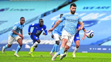 Agüero jugará hoy su último partido en la liga inglesa. (Foto: AP)
