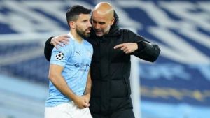 Pep Guardiola despidió al Kun Agüero entre lágrimas