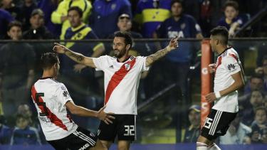 Scocco marcó en la última victoria de River en la Bombonera.
