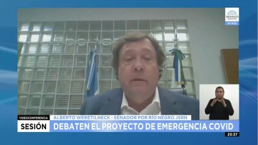 Weretilneck sostuvo sus críticas, pero apoyó la ley por los cambios que se introdujeron. (Captura).-