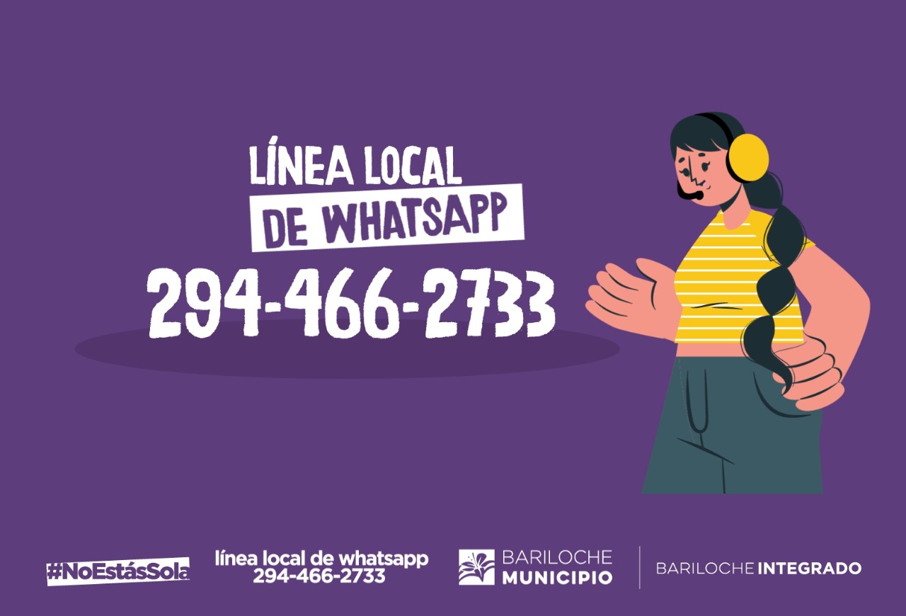 En Bariloche se habilitó un whatsapp local para los casos de violencia de género.