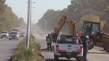 Piden a los transeúntes circular con precaución y respetar las indicaciones del personal sobre Ruta 7. Foto: Oscar Livera