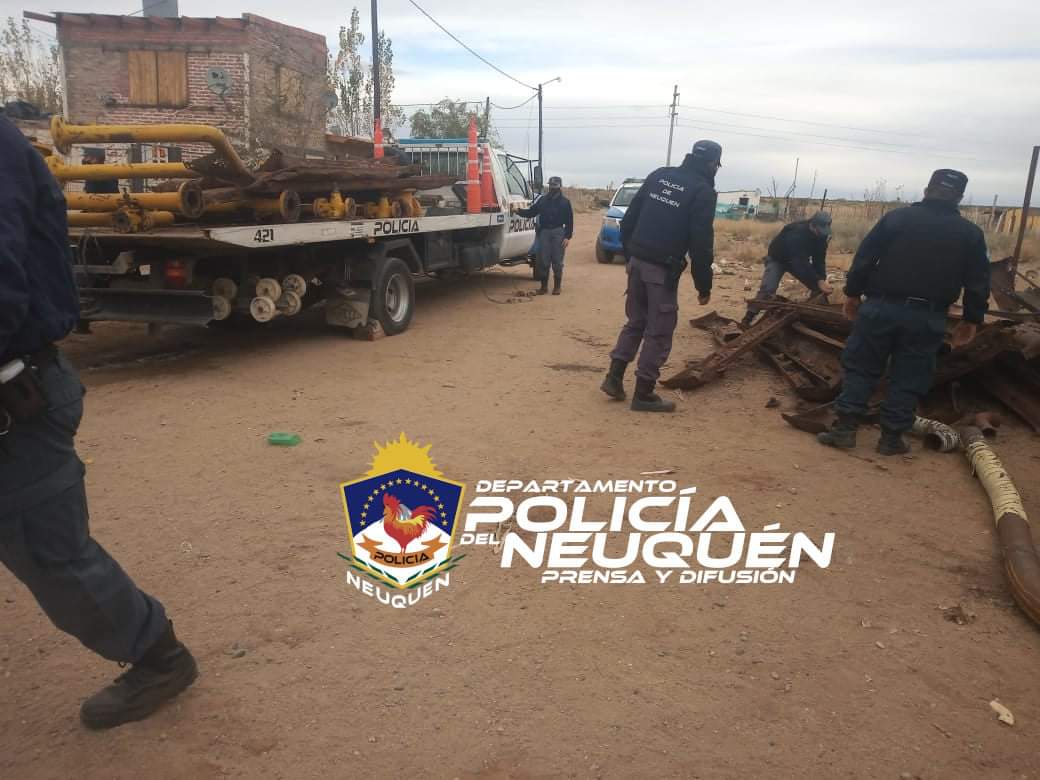 Los detenidos sostuvieron que el material que  cargaban en Plaza Huincul era para vender. Foto: Gentileza