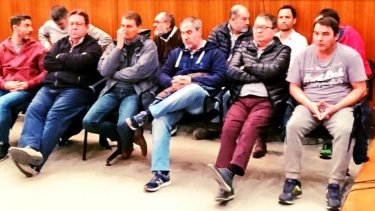 Los acusados en una audiencia del juicio. (Gentileza Diario El Chubut)