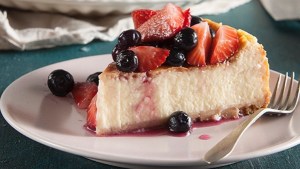 Tremendo este cheescake con frutos rojos