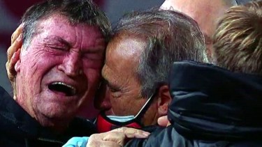La emoción de Falcioni tras la clasificación de Independiente