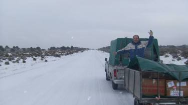 Marcelo Bearzi, desde hace una década realiza campañas solidarias para quienes lo necesitan en la Región Sur y la Cordillera. Gentileza