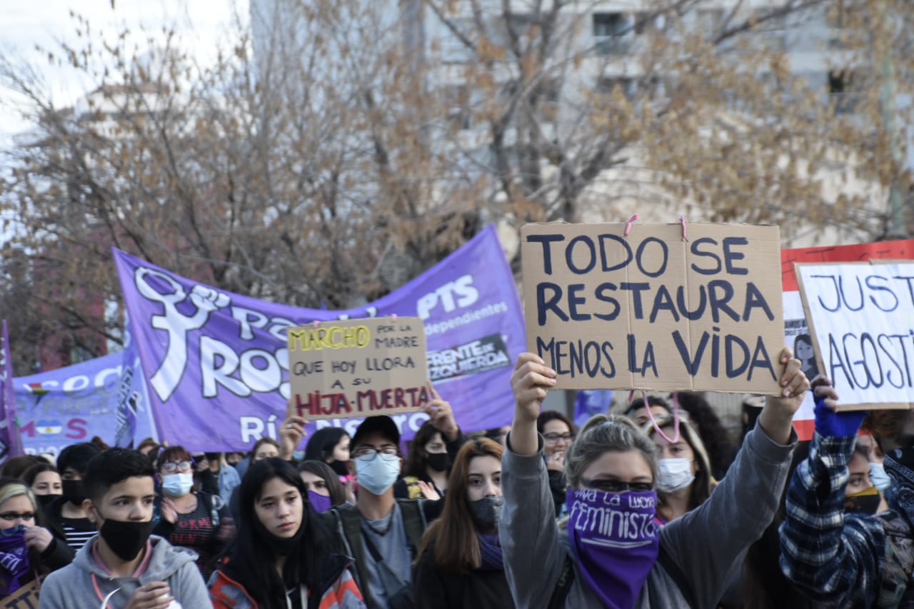 La primera marcha para exigir justicia por el femicidio de Agostina Gisfman. Foto: Florencia Salto