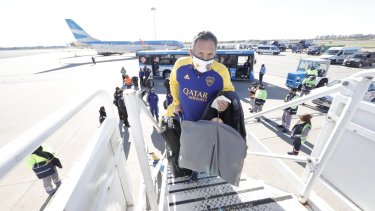 Boca llegó ayer a San Juan y Miguel Russo ya tiene el equipo definido. Foto: prensa Boca 