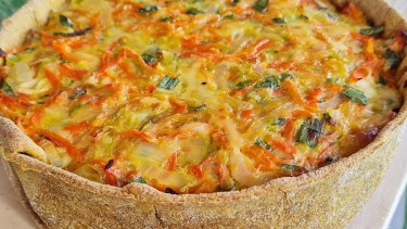 Tarta de zucchini, zanahoria y queso provolone XXL