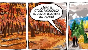 El otoño patagónico, el mejor colorista del mundo: la tira 387 de Viajeros