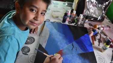 Manos a la obra, Gonzalo en pleno trabajo. Foto: Jorge Chaves. 