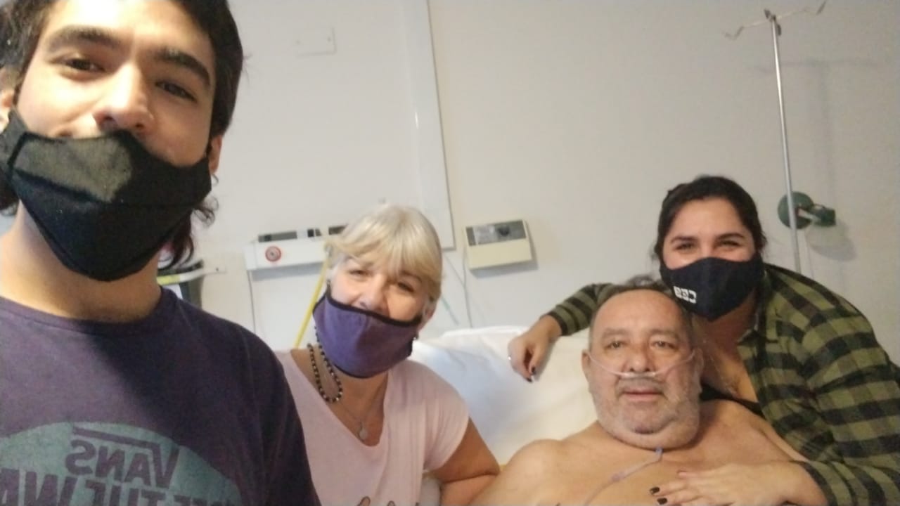Raúl Barría permaneció internado durante 115 días en el Hospital Privado Regional. Foto: gentileza