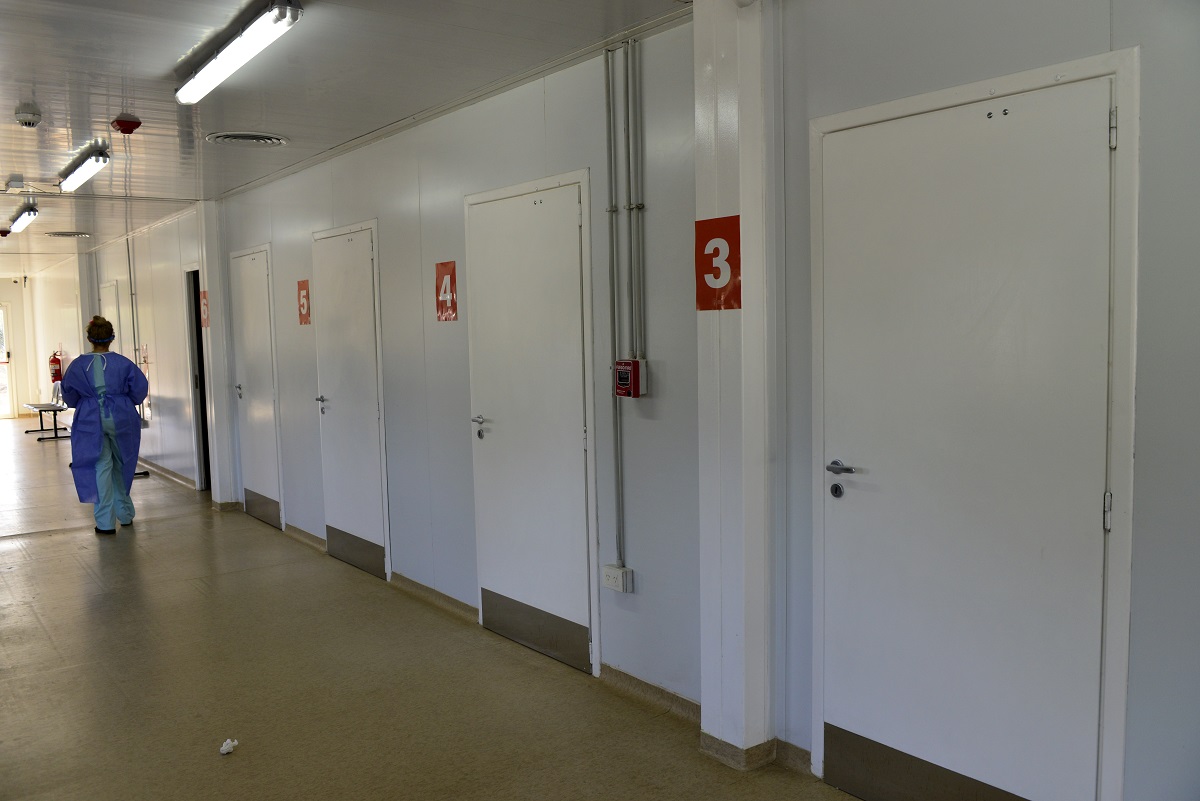 El hospital modular de Bariloche está ubicado en la zona oeste, por ahora su servicio es limitado. Archivo