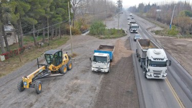 Los trabajos se realizaron sobre banquinas, desde San Juan hasta Ruta 6.