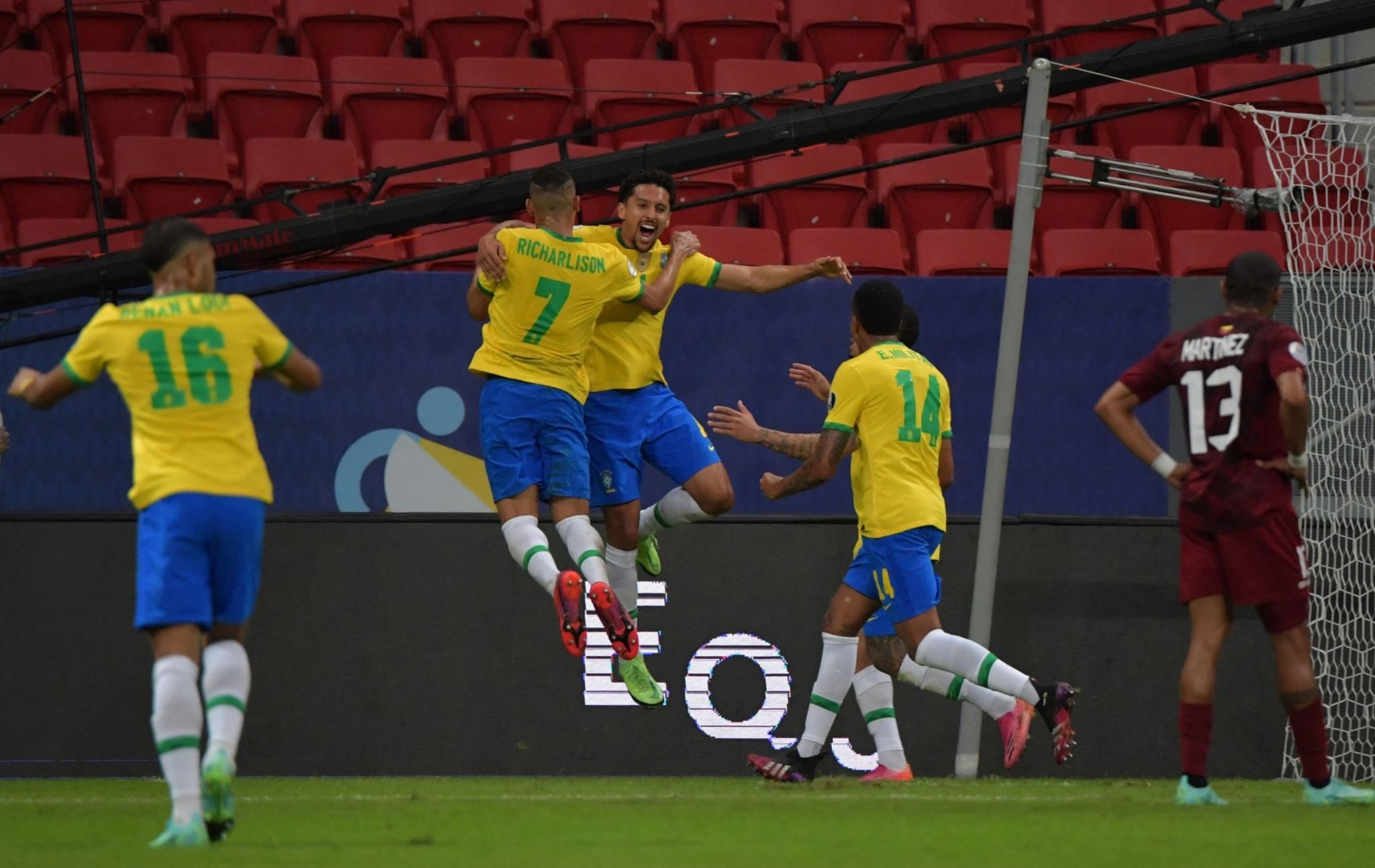 Marquinhos marcó el primer gol de esta Copa América. Fue a los 28' ante Venezuela.