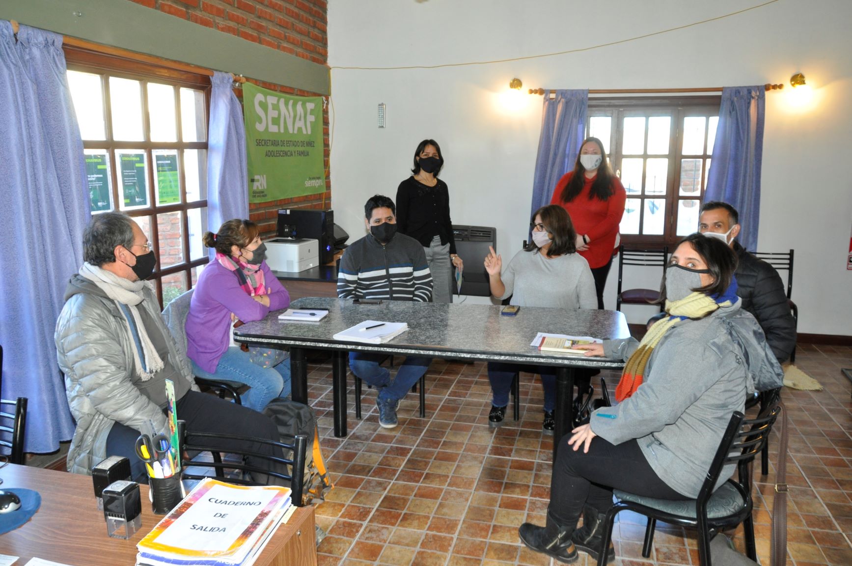 El equipo de la SENAF de Jacobacci articuló acciones y programas para atender la demanda en pandemia. Foto: José Mellado.