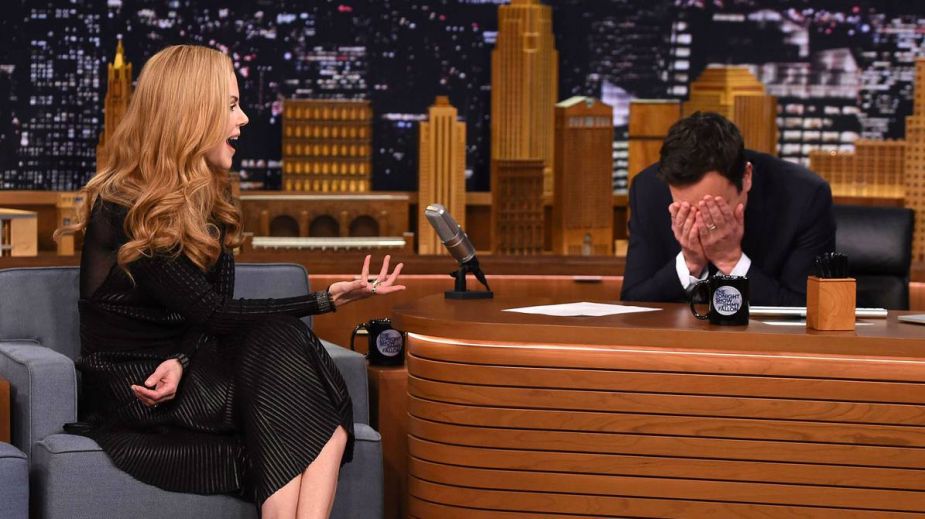 Nicole Kidman aclaró que se encuentra casada, pero le remarcó a Fallon que no entendió.-