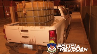 Portaban una bomba que usaron para extraer  el combustible y guardar en un tanque.  Foto: Gentileza