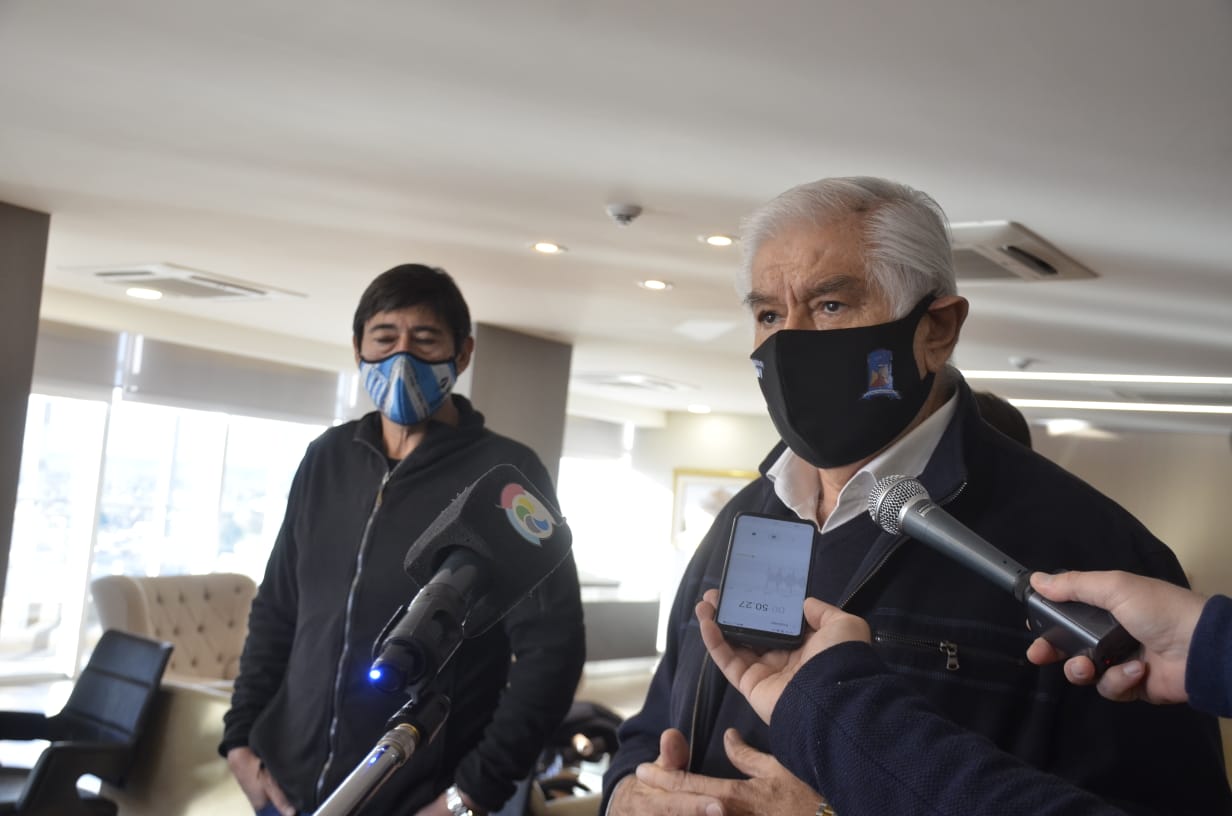 Guillermo Pereyra y Marcelo Rucci en conferencia de Prensa. Foto: Yamil Regules