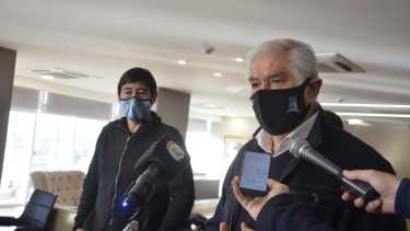 Guillermo Pereyra y Marcelo Rucci en conferencia de Prensa. Foto: Yamil Regules