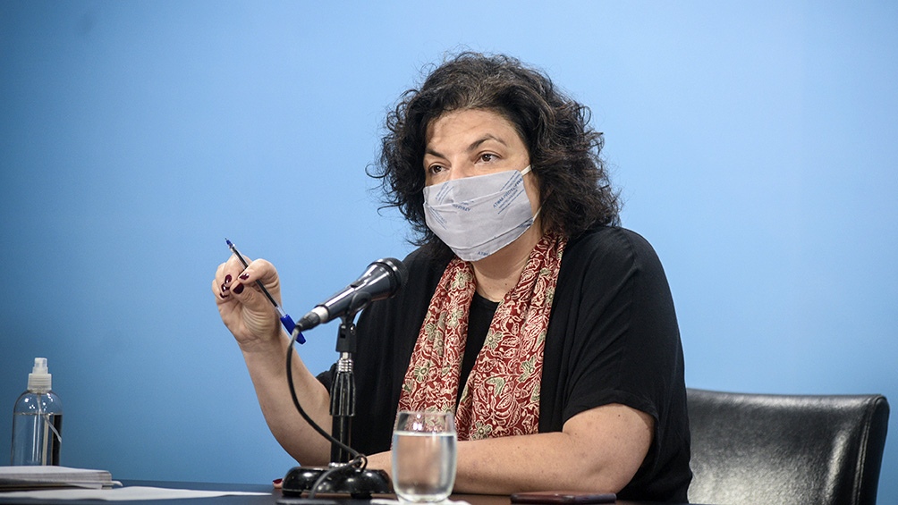 La ministra de Salud, Carla Vizzotti.
