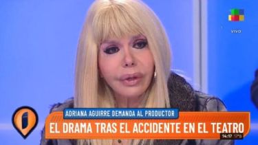 La artista se cayó en medio de un cuadro del espectáculo y aún permanece en rehabilitación.-