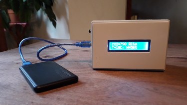 El medidor de dióxido de carbono desarrollado en Bariloche es de bajo costo y muy portable. Gentileza 