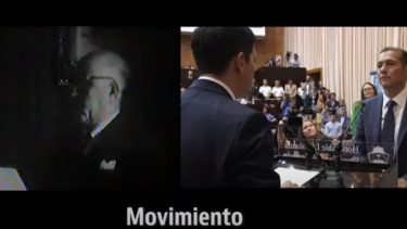 El material audiovisual que transmitió la Legislatura en la sesión de hoy. 