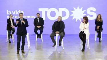 También estuvieron presentes Axel Kicillof y Sergio Massa. (Foto: Telam)