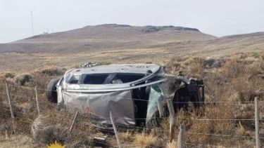 El siniestro vial ocurrió este mediodía de miércoles, a la altura del kilómetro 1490 de la ruta nacional 237. (foto gentileza)