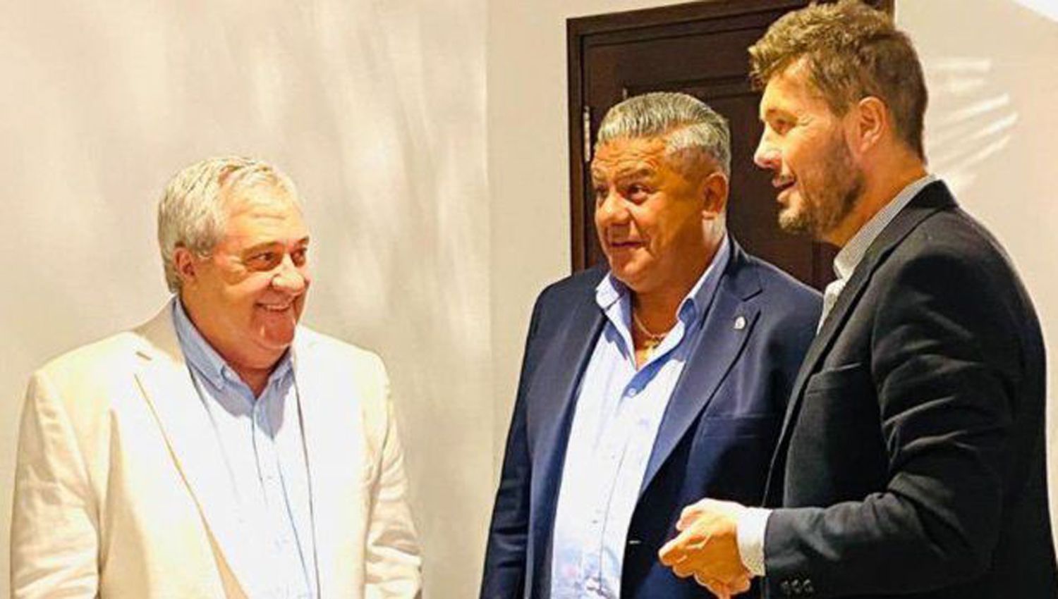 Jorge Amel, presidente de Boca, y Marcelo Tinelli, titular de la LFP, dos de los principales protagonistas de esta novela. ¿Mediará Chiqui Tapia?