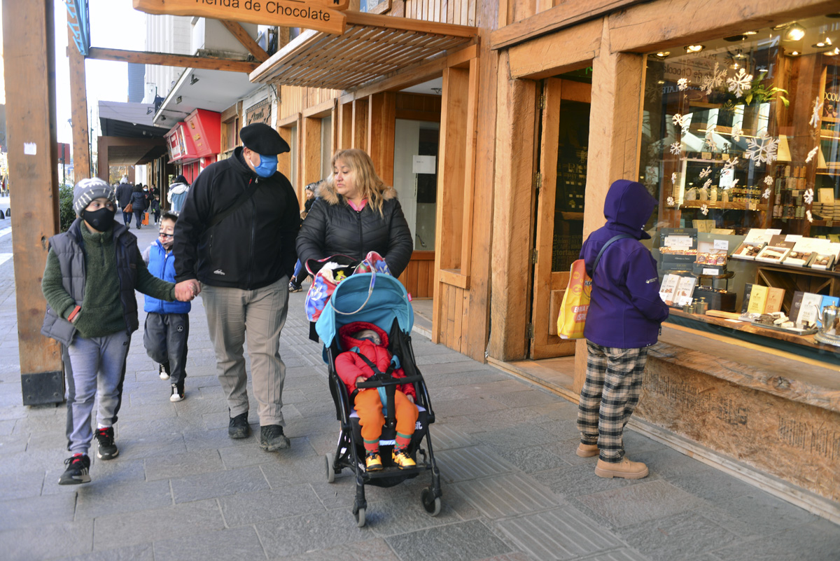 El fin de semana largo se evidenció la reactivación del turismo en Bariloche. Foto: Alfredo Leiva