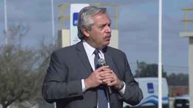 "Sufrimos cuando hubo un muerto, no necesitamos sumar muertos para sufrir", dijo el presidente durante un acto. (Gentileza @AgenciaTelam).-