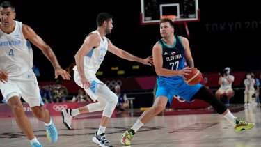 Argentina perdió contra Eslovenia por 118-100. (@canaldeportv)
