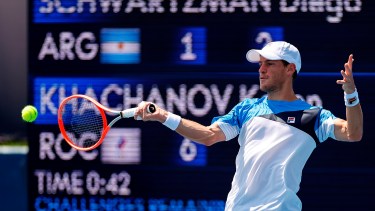 El Peque perdió con el ruso Karen Khachanov (duodécimo) por 6-1, 2-6 y 6-1. (Gentileza).-