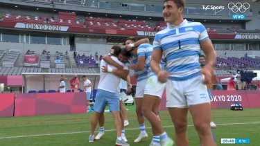 Los Pumas ganaron la primera medalla de Argentina en los Juegos Olímpicos. (Gentileza).-