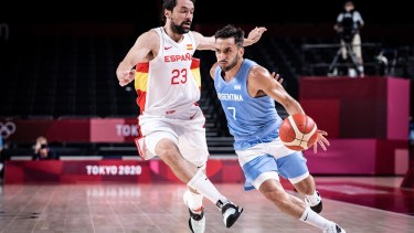 Facundo Campazzo marcó 10 puntos en el primer tiempo pero después no volvió a anotar. 