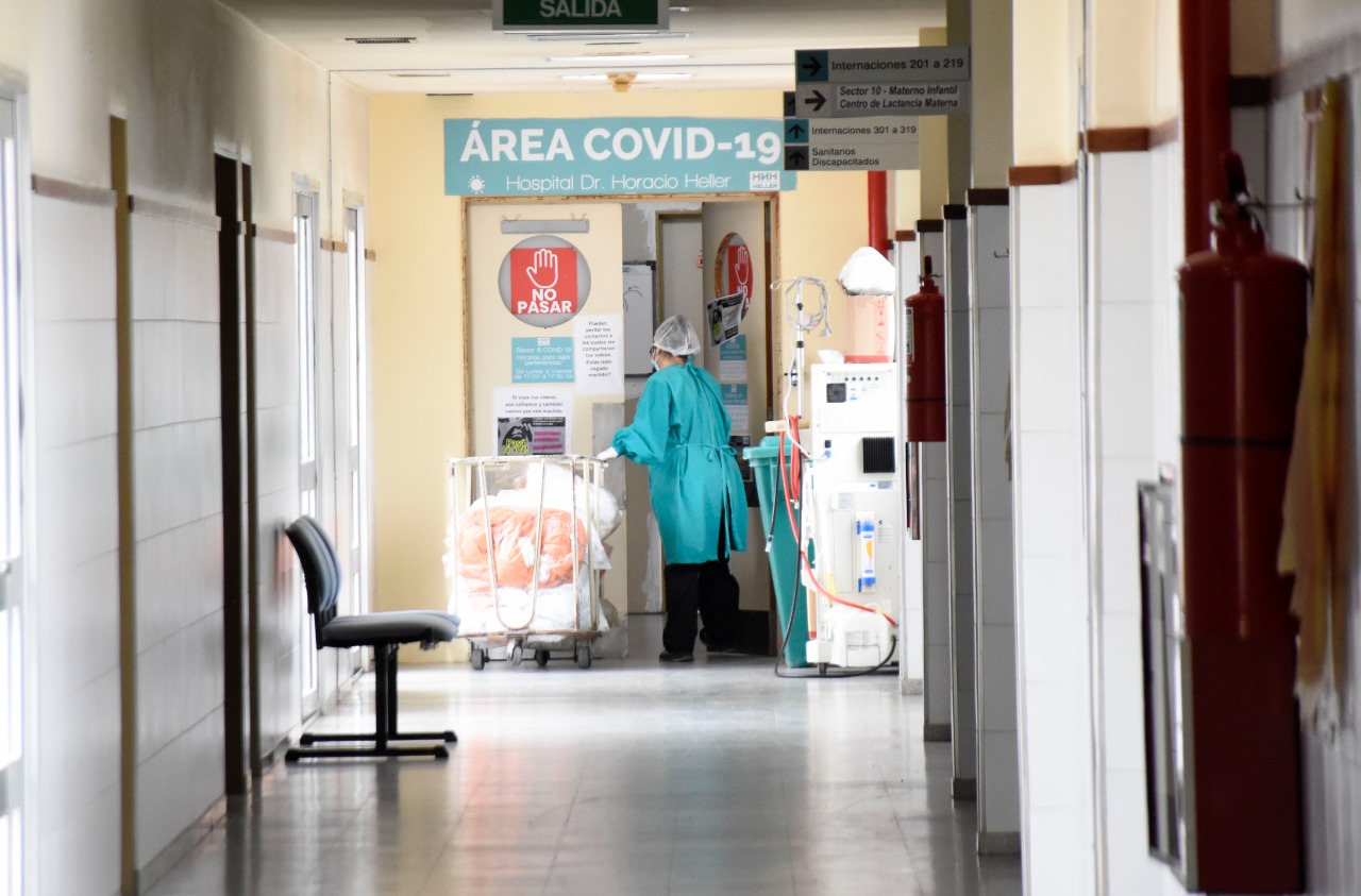 El área covid del hospital Heller de Neuquén. Foto: Florencia Salto