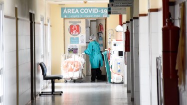 El área covid del hospital Heller de Neuquén. Foto: Florencia Salto