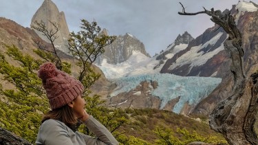 Glaciares, montañas nevadas y cascadas escondidas, las maravillas a las que conducen los senderos de El Chaltén.  Foto: Eugenia Llanez.