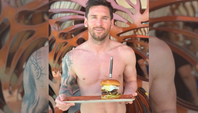La hamburguesa de Messi se volvió viral en las redes sociales. 