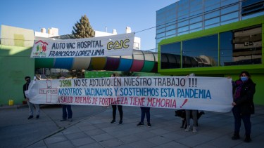 La organización continúa con su lucha por mejoras salariales. Foto Juan Thomes.