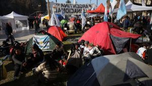 Continúa el acampe en Plaza de Mayo para exigir la libertad de Milagro Sala