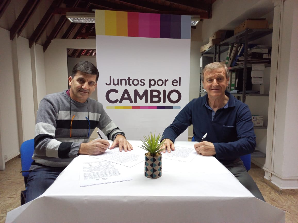En el 2021, Acevedo (ARI) y Tortoriello (PRO) firmaron la alianza de Juntos por el Cambio. En el 2023 se repite el desafío. Foto: Gentileza.