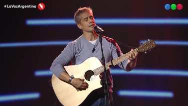 Esteban es de la ciudad de Neuquén y es contador. Integrará el equipo de Soledad Pastorutti. Foto: Captura Telefé